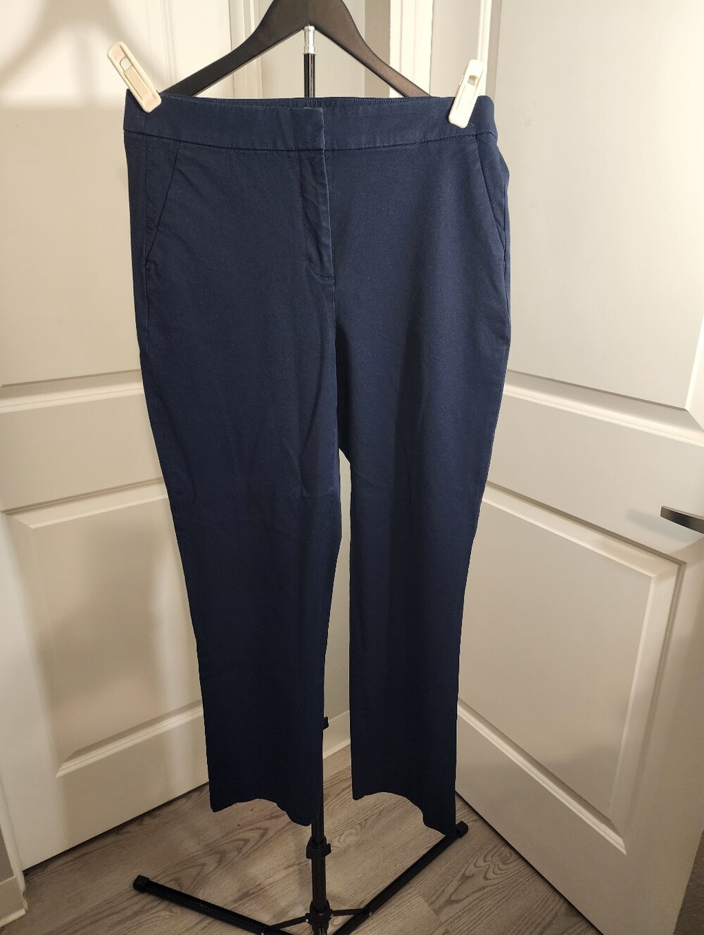 J.Crew Cameron Slim Crop Navy Trousers Size 12 Tall